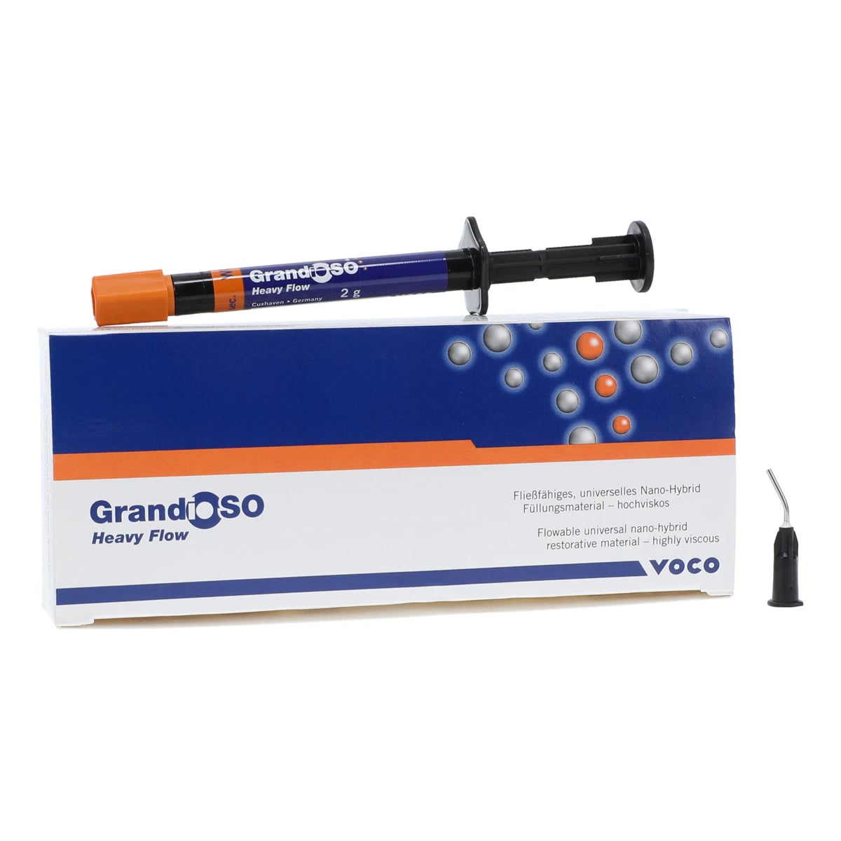 Voco GrandioSO Heavy Flow Flowable Composite, Shade WO (White Opaque), 2 g Syringe Refill, 2/Pkg, 2696