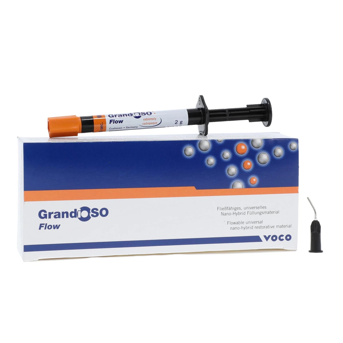 GrandioSO Flow Light-Cured Flowable Nano-Hybrid Composite, Shade White Opaque (WO), 2g Syringe, Pack of 2