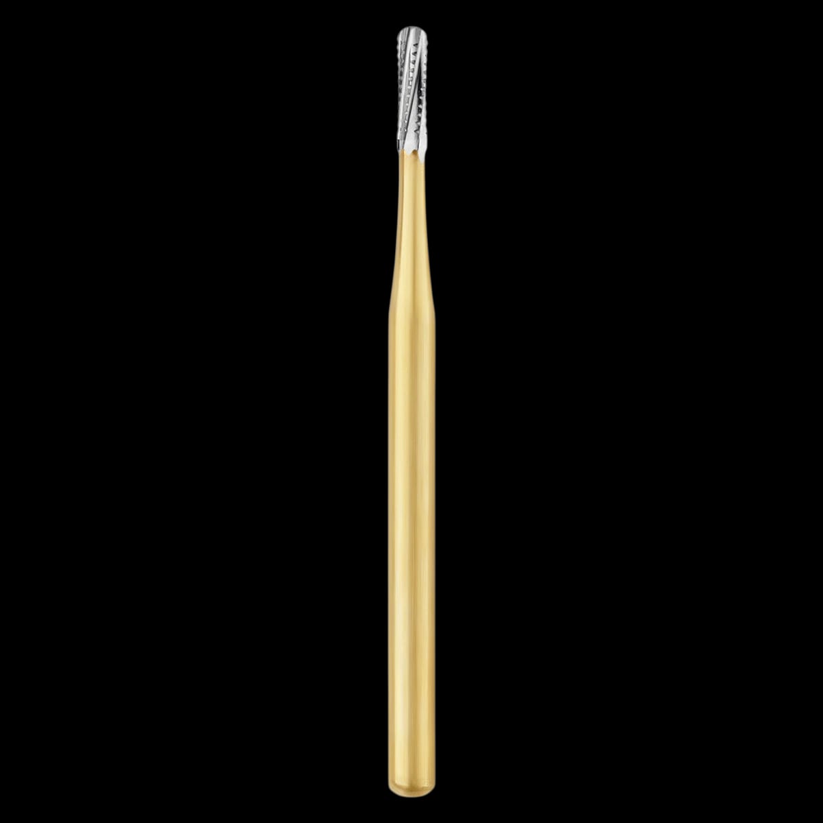 SS White Great White Gold Carbide Bur, #1557SL, Straight Fissure Round End, Friction Grip, 5/Pk, 18225-5