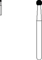 SS White Standard Operative Carbide Burs, RA (Right Angle) Latch, Round #6, 1.8 mm Head Diameter, 1.3 mm Head Length, 100/Pk, 13806