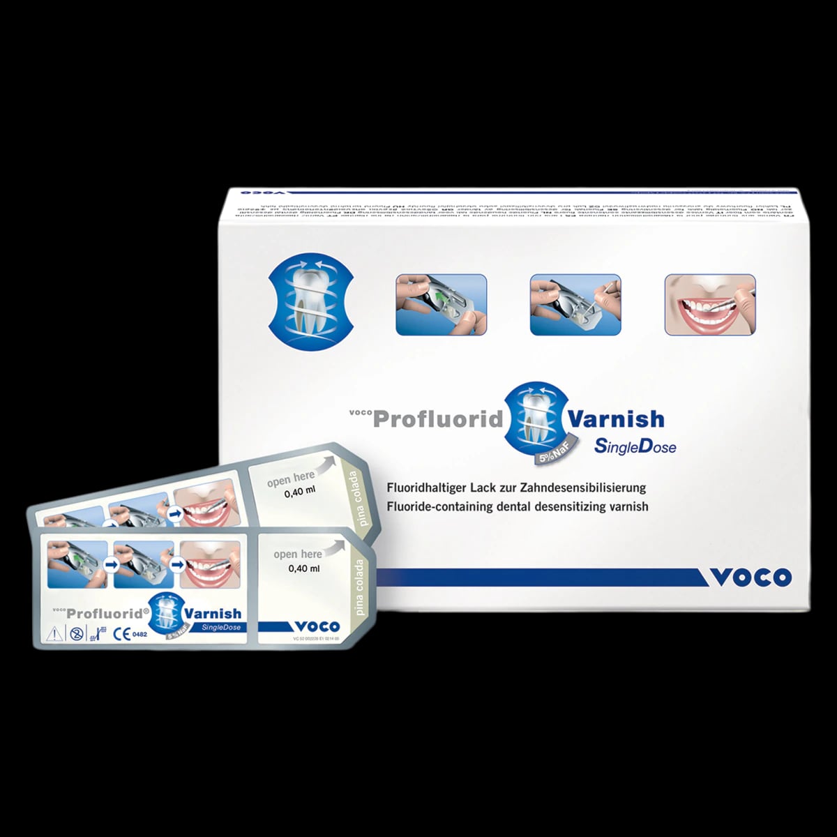 Profluorid Varnish 5% Sodium Fluoride, SingleDose, Pina Colada, 0.4 mL, 50/Bx
