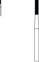 SS White #558L HP Carbide Bur, Straight Fissure Flat End Cross-Cut, 1.2 mm Diameter, 4.5 mm Length, 10/Pkg, 14907