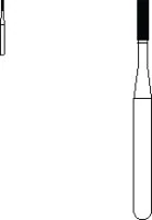 Great White Gold Series Carbide Burs, FG, Straight Cross Cut Fissure, #557, 10/Pk, 18218