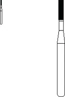SS White Standard Operative Carbide Bur, FG, Straight Flat End Fissure, #57, 1.0 mm Head Diameter, 3.8 mm Head Length, 10/Pk, 14994