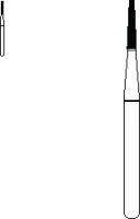 SS White Standard Operative Carbide Bur, FG, Long Taper Flat End Plain Fissure, #169L, 10/Pk, 16887