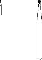 SS White Standard Operative Carbide Bur, FGSS (Friction Grip Short Shank), Pear #1P, 0.8 mm Head Diameter, 10/Pk, 17840