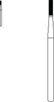 SS White #557 RA Surgical Length Carbide Bur, Straight Fissure Cross-Cut, Flat End, 1.0 mm, 5/Pk, 14157-5