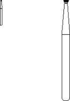 SS White Standard Operative Carbide Bur, FG, Inverted Cone, #35, 1.0 mm Head Diameter, 0.7 mm Head Length, 10/Pk, 14985