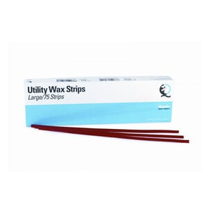 Quala Utility Wax Strips, Large, White, 75/Box