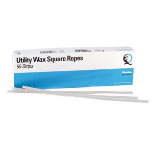 Quala Utility Wax Square Ropes, White, 55 Count