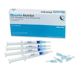 Quala 37% Phosphoric Acid Etch Gel Syringe, Jumbo 30 mL, Pack of 2 with Tips