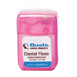 Quala Patient Size Waxed Dental Floss, Bubblegum Flavor, 12 yd, Case of 72