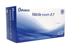 Advance Nitrile Exam Gloves 2.7, Powder Free, Cobalt Blue, Medium, 300/Box