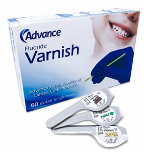 Advance™ 5% Sodium Fluoride Varnish, Toffee Flavor, 0.4 mL Unit-Dose, Pack of 50