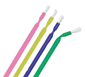 Advance Disposable Bendable Brush Applicator, Fine White Bristles, Pkg/100
