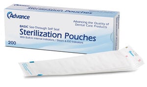 Advance™ Basic Self-Sealing Autoclave Pouches, 3.5" x 5.25", 200/Box