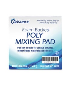 Advance Poly Mixing Pads, 3" x 3", Pack of 100