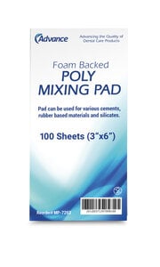 Advance Poly Mixing Pads, 3" x 6", Pack of 100