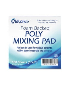 Advance Poly Mixing Pads, 6" x 6", Pack of 100