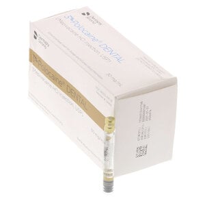 Polocaine Dental Anesthetic Cartridges, Mepivacaine HCl 3% without Vasoconstrictor, 1.7 mL, Tan, Box of 50
