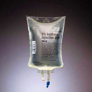Viaflex IV Injection Solution Dextrose 5%/Water USP 500 mL Bag, DEHP-Free, Sterile, Latex-Free, Each, 2B0063Q