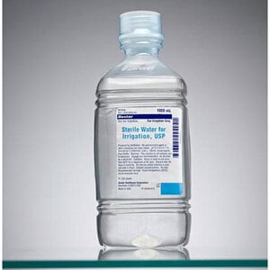 Baxter Sterile Water for Irrigation USP, 1000mL Plastic Pour Bottle, 2F7114