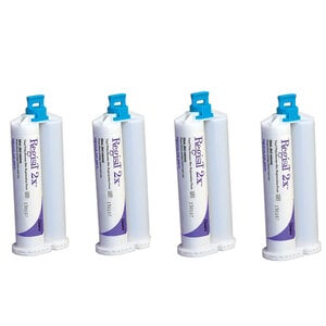 Regisil 2X Bite Registration Material with Tips, 50 mL Cartridges, Pack of 4