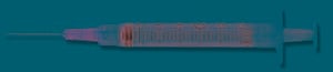BD 3 mL Luer-Lok Syringe with 25G x 1 in Needle, 100/Pk, #309581
