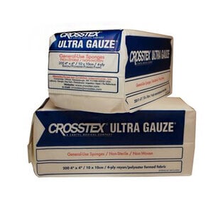 Crosstex Ultra Gauze™ Nonwoven Sponges, Nonsterile, 4-Ply, 4" x 4", 2000/Case, ENC4NWU