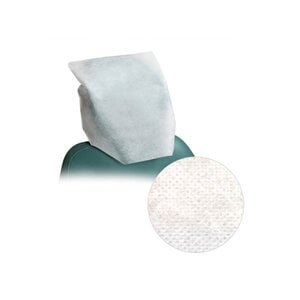 Crosstex Plastic Headrest Covers, White, 9.5" x 14", Box of 250