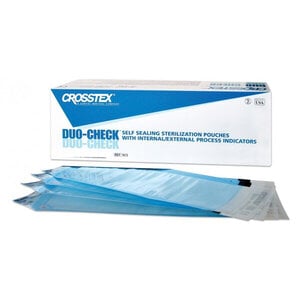Crosstex Advantage Self-Seal Sterilization Pouches, Class I, 5-1/4" x 10", 200/Bx, SCM3