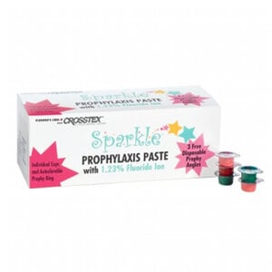 Sparkle Prophy Paste, Coarse, Bubble Gum, 1.23% Fluoride, Box of 200 Single-Use Cups