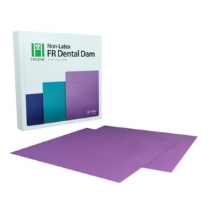 Hygenic FR Non-Latex Dental Dam, 6" x 6", Purple, Medium Gauge, Box of 30