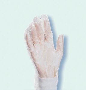 Disposable Plastic Overgloves, Medium, 100 per Bag