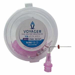 Voyager Irrigation Tips, Purple, Dual Side Port, 30 Gauge, 17mm, Package of 50