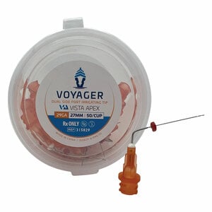 Voyager Irrigation Tips, Orange, Dual Side Port, 29 Gauge, 27mm, Package of 50