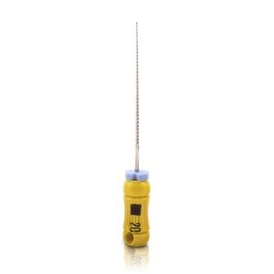 Kerr K-Files, Stainless Steel, Size #20, 21mm, Yellow, B Handle, 6/Box, 06005