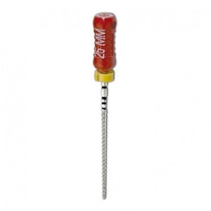 Kerr K-Files, Stainless Steel, Size #25, 25mm, Red, B Handle, 6/Box, 06065