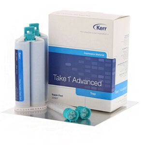 Take 1 Advanced Tray Super Fast Set VPS Impression Material, 2 x 50ml Cartridges with 6 Mixing Tips, 33967