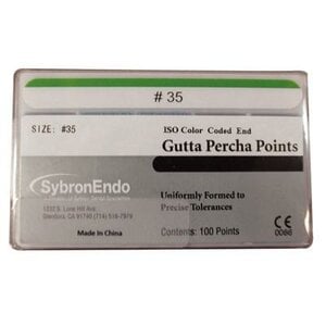 Kerr Endo Standardized Gutta Percha Points, Size #35, 100 per Box, #12652