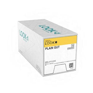 LOOK™ Sharpoint™ Sutures 3-0 Plain Gut Monofilament C-6 3/8 Circle Beige 27 Inch 12/Box, 554B