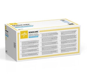 SensiCare® Surgical Gloves with Aloe, Powder Free, Sterile, Latex Free Polyisoprene, White, Size 5.5, 25 Pairs/Box