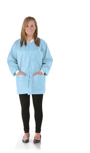 SafeWear Hipster Jacket, Hip Length, Soft Blue, Extra Large, Pack of 12