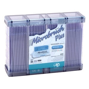 Microbrush Plus Micro-Applicators, Regular, Purple, Refill, 400/Pk