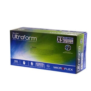 Microflex Ultraform Nitrile Exam Gloves, Powder Free, Non-Sterile, Extra Small, Cobalt Blue, 300/Box, UF-524-XS
