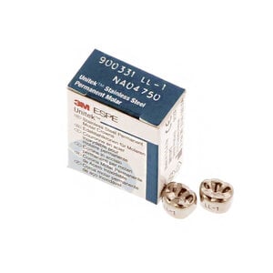 3M Unitek Permanent Stainless Steel Crown, LL1, Refill Pack of 5