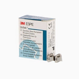 3M Unitek Permanent Stainless Steel Crown LR-2 (Left Second Bicuspid), Refill Pkg/5
