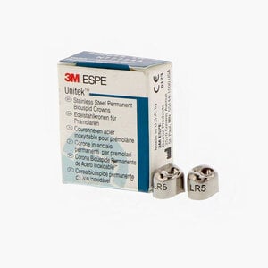 3M Unitek Permanent Stainless Steel Crown, LR-5 (Left Lower Bicuspid), Refill Pkg/5