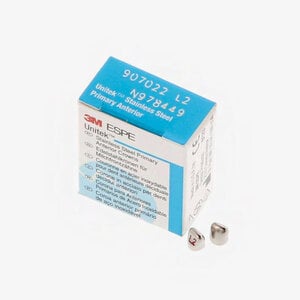 3M Unitek Stainless Steel Primary Anterior Crown, Size UL2 (Upper Left Lateral), Pack of 5