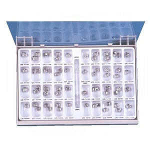 3M Iso-Form Temporary Molar Crowns Introductory Kit (MC-64), Tin-Silver Alloy, 64 Crowns